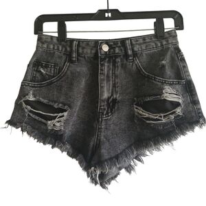 Shein Shorts Black Distressed Size 27 Label